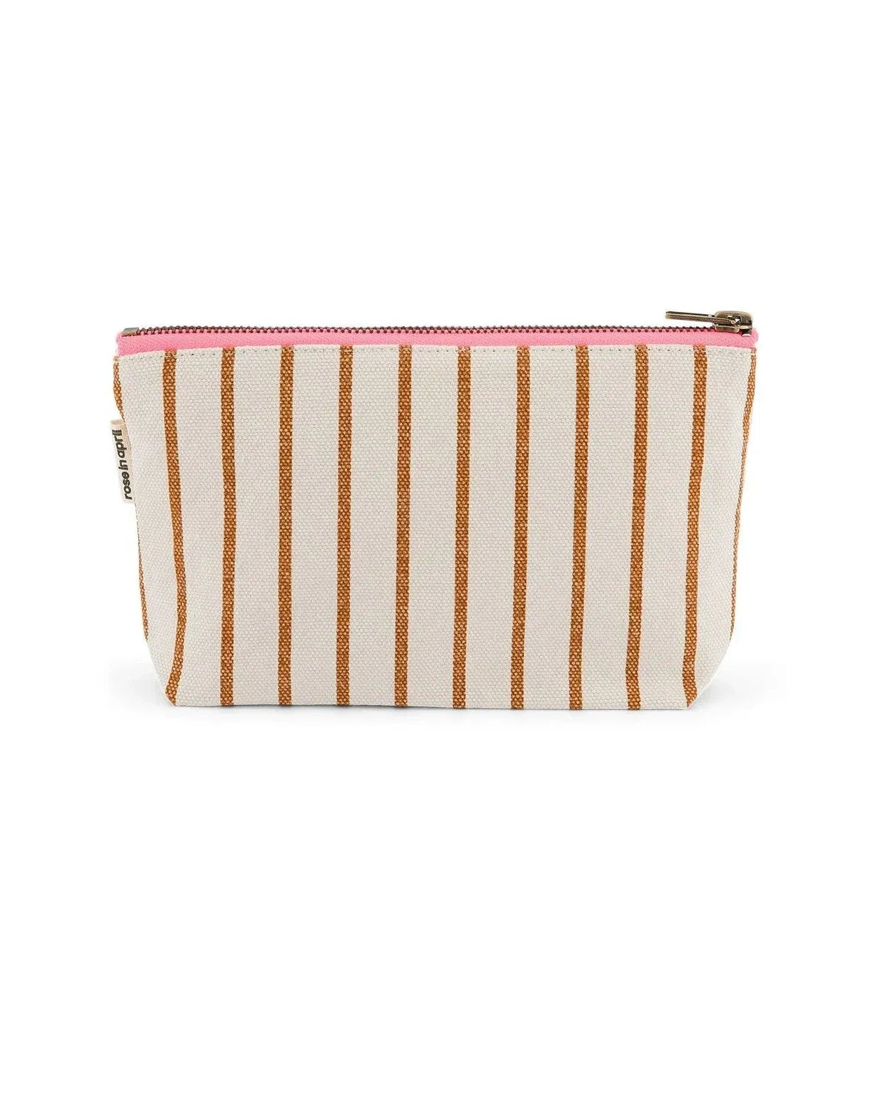 Rose in April - SOFIA Kleiner Kulturbeutel • Stripes Tennis Pecan/Greige - ROSA ECK