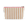 Rose in April - SOFIA Kleiner Kulturbeutel • Stripes Tennis Pecan/Greige - ROSA ECK