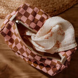 Rose in April - VIC Kulturbeutel • Checks Strawberry/Caramel - Beutel - ROSA ECK Concept Store