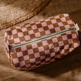 Rose in April - VIC Kulturbeutel • Checks Strawberry/Caramel - Beutel - ROSA ECK Concept Store