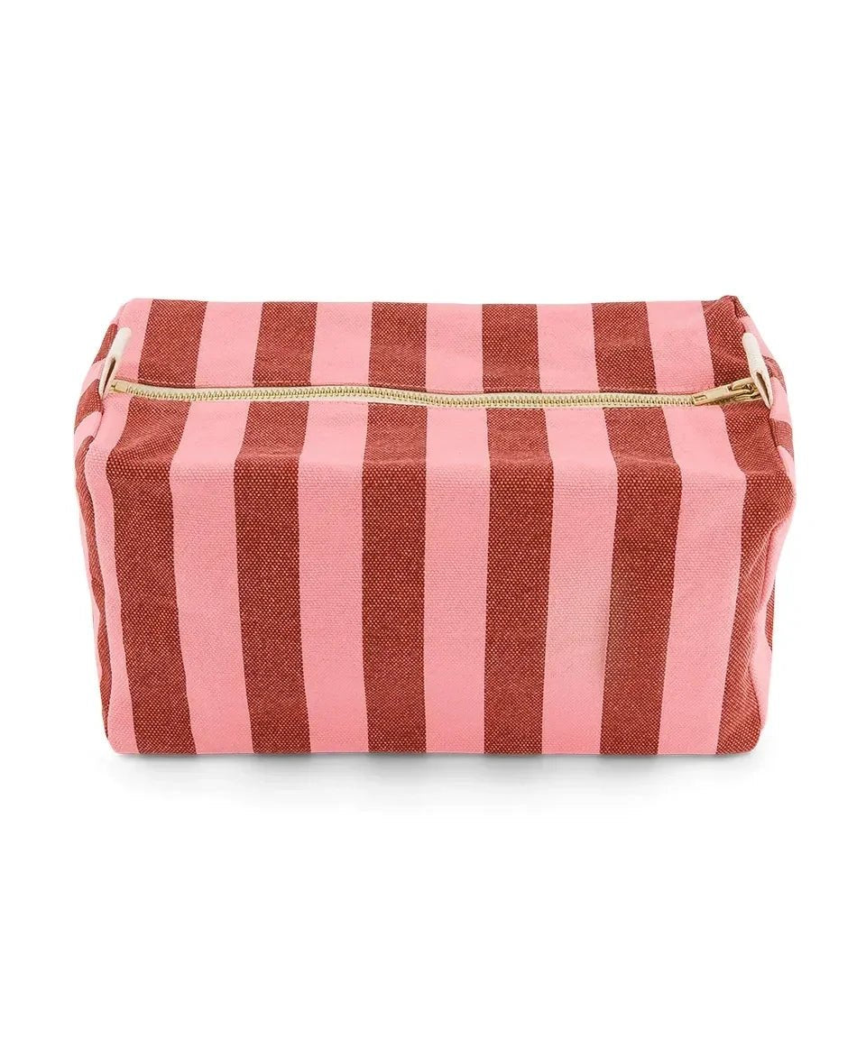 Rose in April - VIC Kulturbeutel • Stripes Brick/Pink - ROSA ECK