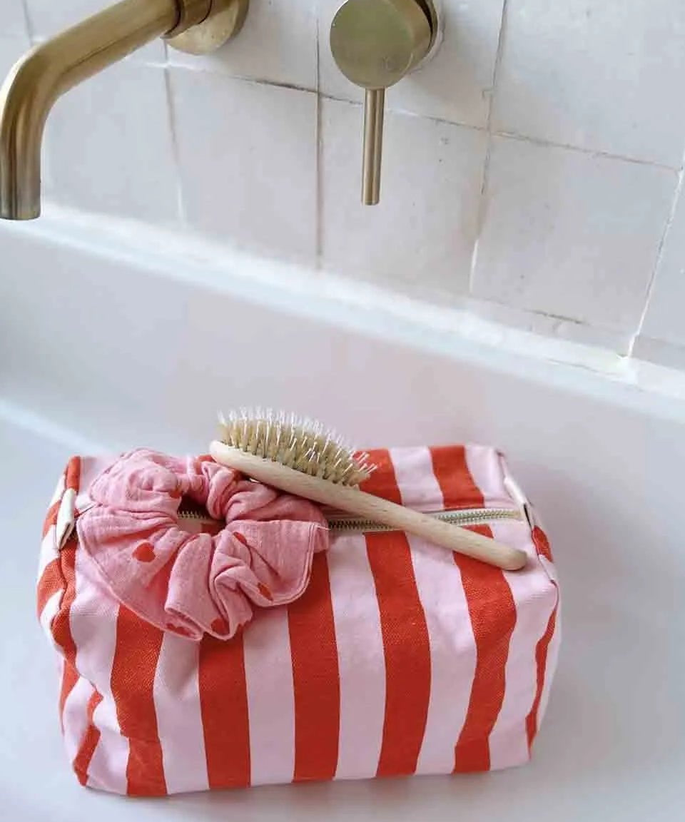 Rose in April - VIC Kulturbeutel • Stripes Candy Pink / Red - Beutel - ROSA ECK Concept Store