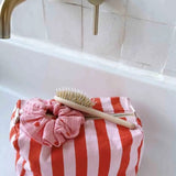 Rose in April - VIC Kulturbeutel • Stripes Candy Pink / Red - Beutel - ROSA ECK Concept Store
