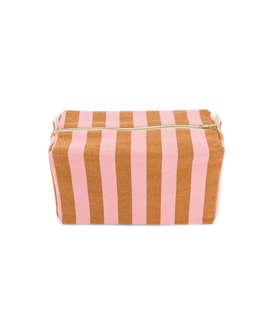 Rose in April - VIC Kulturbeutel • Stripes Caramel/Strawberry - Beutel - ROSA ECK Concept Store
