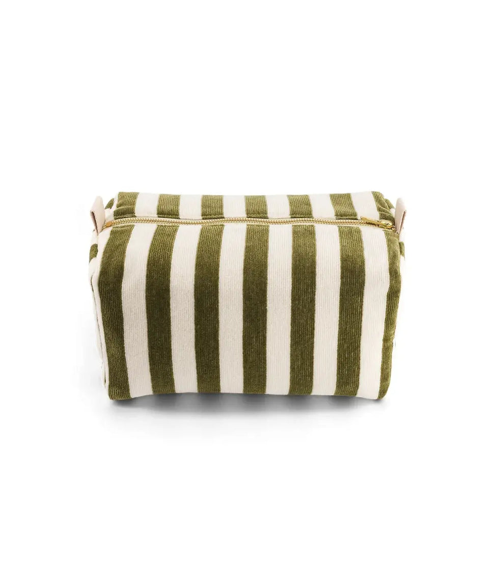 Rose in April - VIC Kulturbeutel • Stripes Kaki Terry - Beutel - ROSA ECK Concept Store