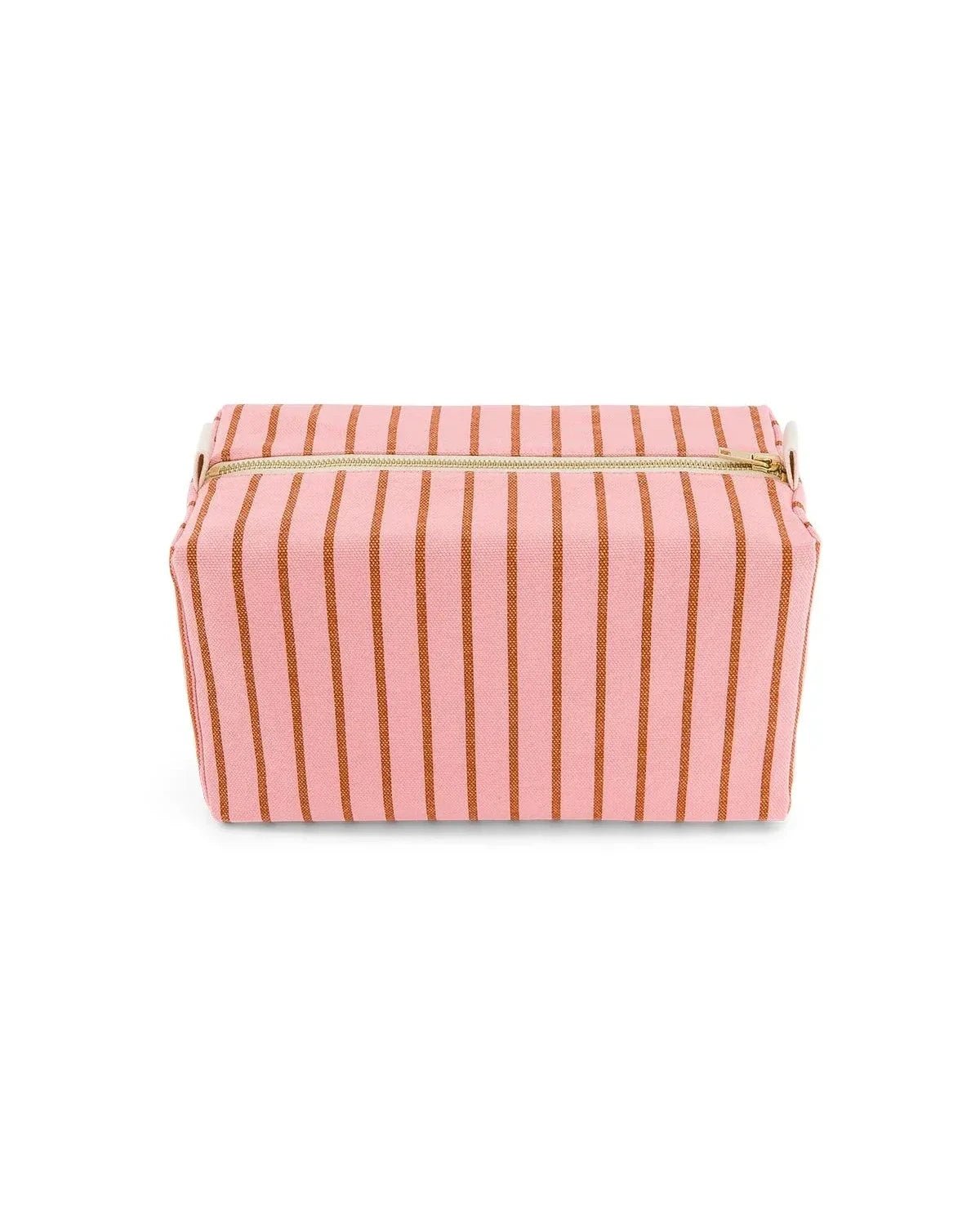 Rose in April - VIC Kulturbeutel • Stripes Tennis Pecan/Strawberry - ROSA ECK