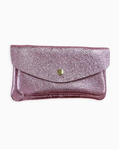 Royal Marais - Geldbeutel aus metallischem Leder mit 2 Taschen • Rosa - ROSA ECK Concept Store