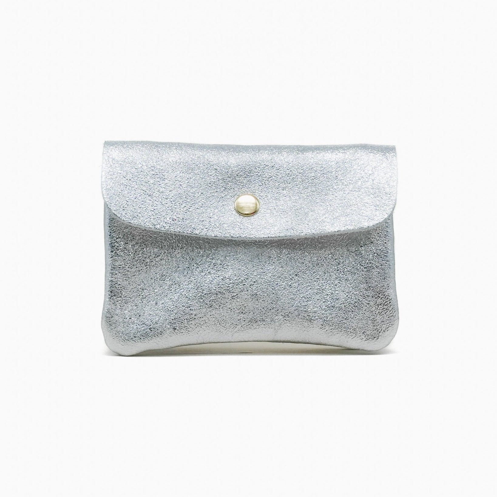 Royal Marais - Geldbeutel aus metallischem Leder | Silber - ROSA ECK - Geldbörse, Silver,