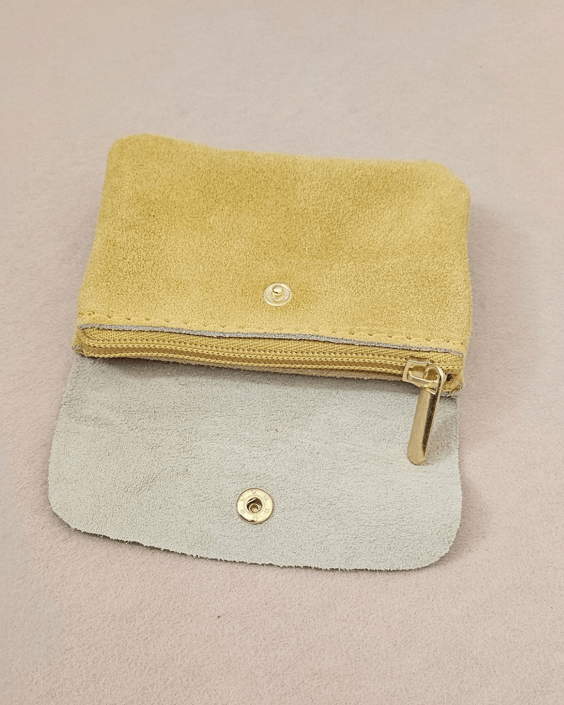 Royal Marais - Geldbeutel in Wildleder-Optik • Camel - ROSA ECK