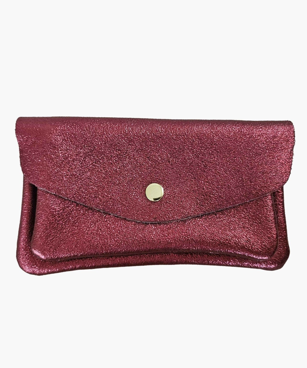 Royal Marais - Großer Geldbeutel aus metallischem Leder • Bordo - Geldbeutel - ROSA ECK