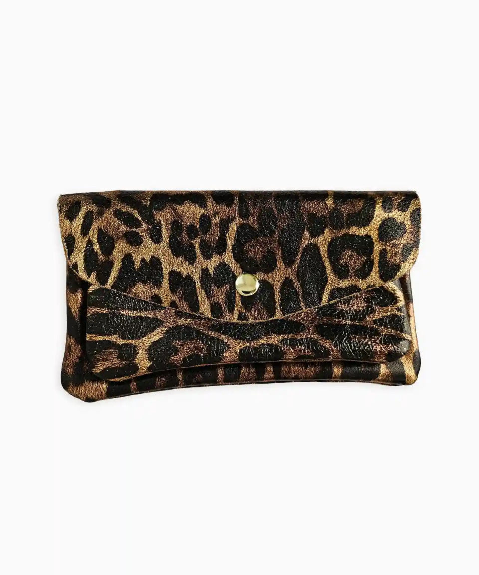 Royal Marais - Großer Geldbeutel aus metallischem Leder • Dark Leo - ROSA ECK Concept Store