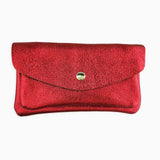 Royal Marais - Großer Geldbeutel aus metallischem Leder • Rot - Geldbeutel - ROSA ECK Concept Store