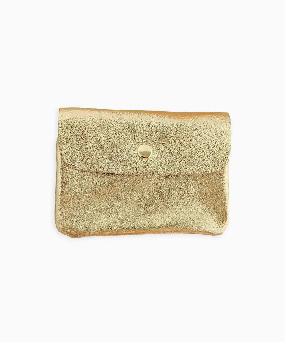 Royal Marais - Kleiner Geldbeutel aus metallischem Leder • Gold - ROSA ECK Concept Store