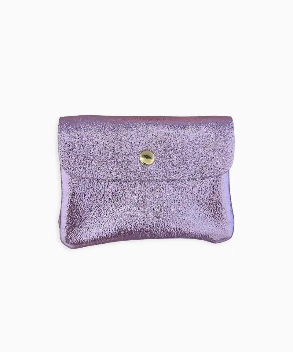 Royal Marais - Kleiner Geldbeutel aus metallischem Leder • Lila - ROSA ECK Concept Store
