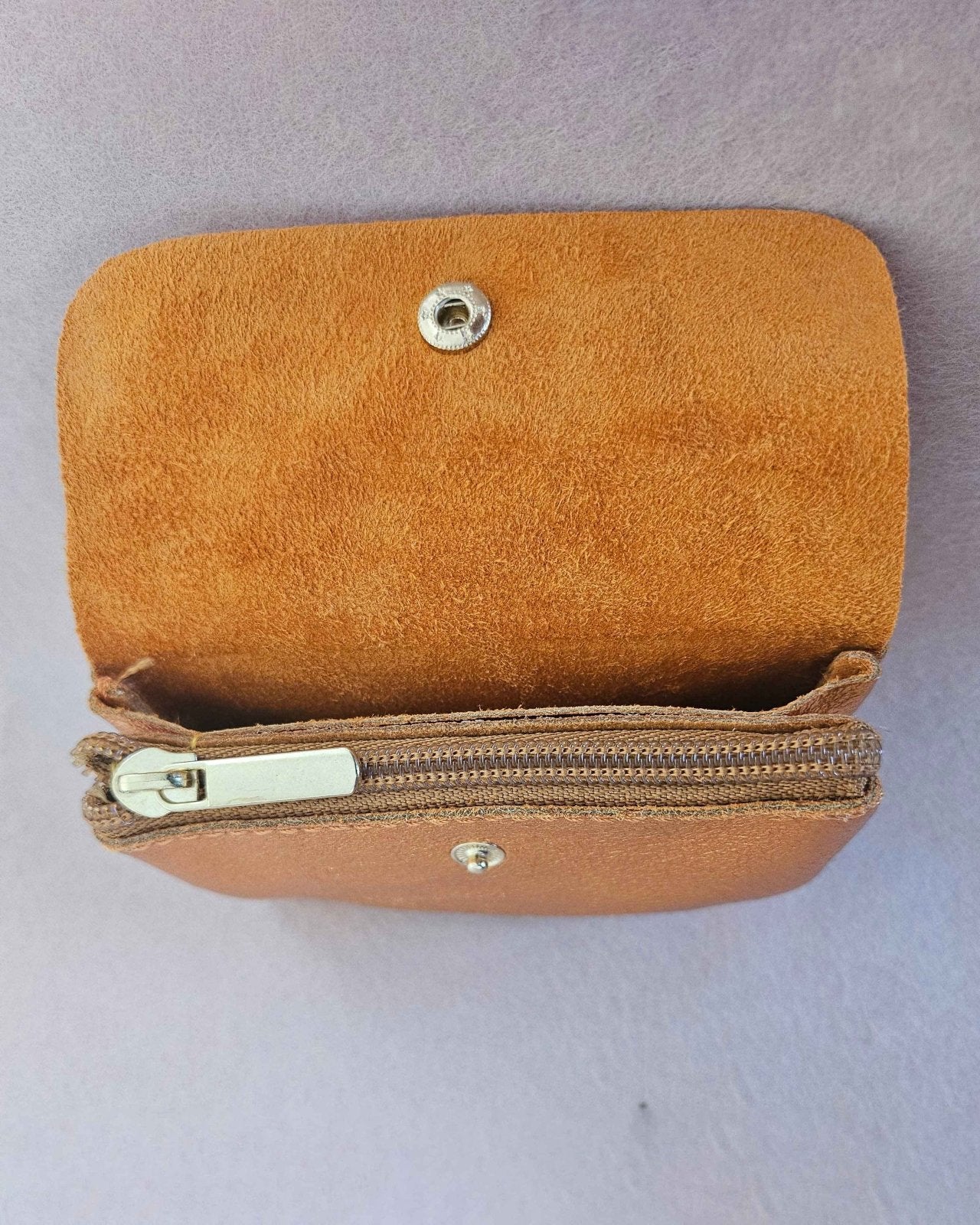 Royal Marais - Kleiner Geldbeutel aus metallischem Leder • Orange - Geldbeutel - ROSA ECK