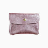 Royal Marais - Kleiner Geldbeutel aus metallischem Leder • Rosa - Geldbeutel - ROSA ECK Concept Store