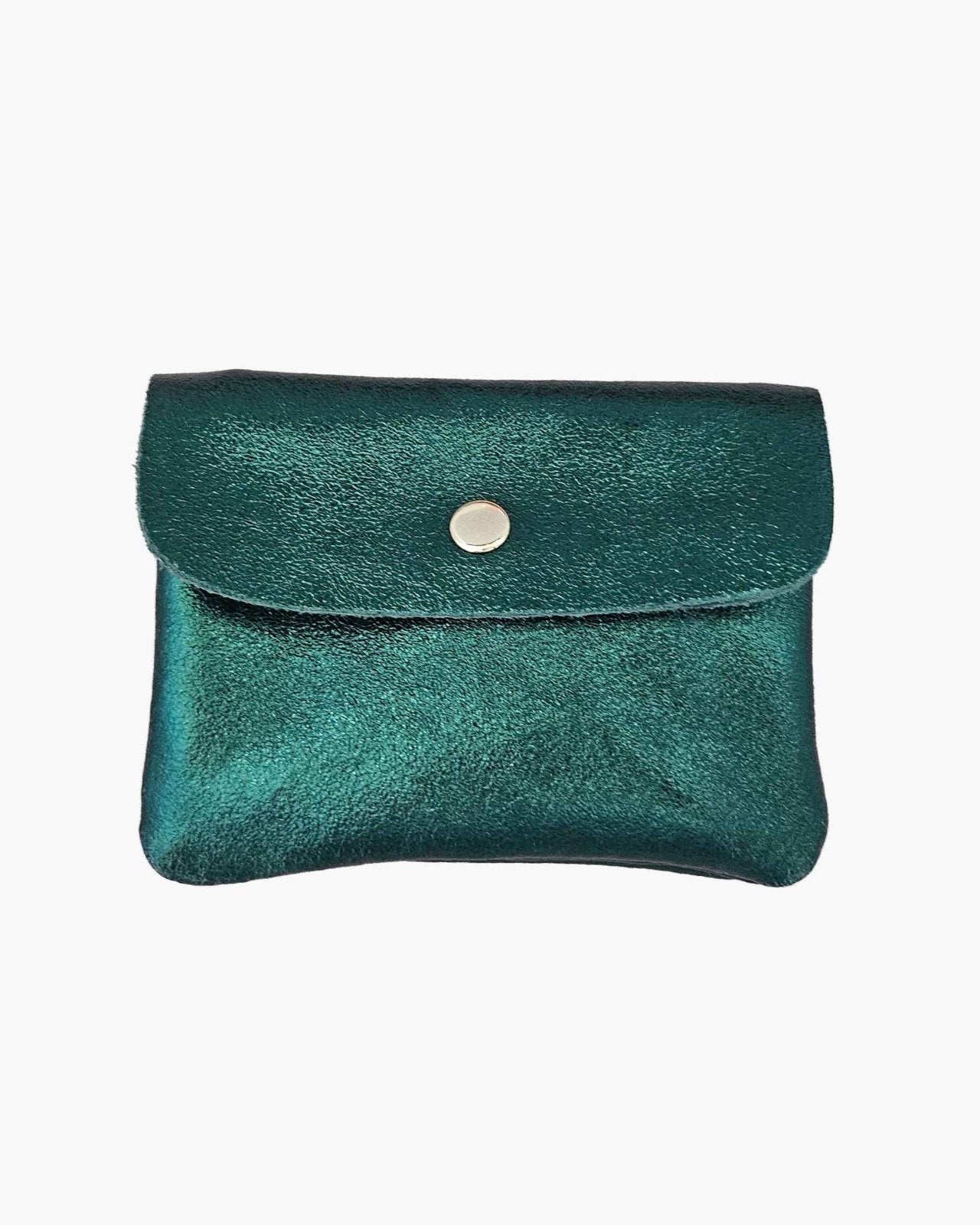 Royal Marais - Kleiner Geldbeutel aus metallischem Leder • Tanne grün - Geldbeutel - ROSA ECK
