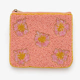 Sansira Jewelry - Geldbeutel/Etui mit Perlen • Blumen - ROSA ECK