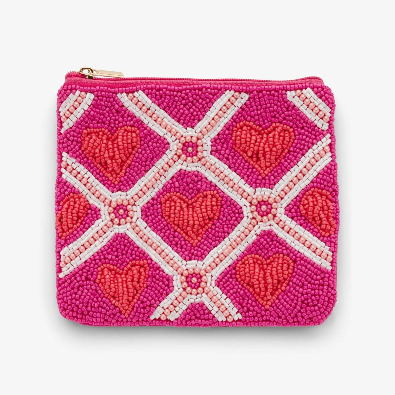 Sansira Jewelry - Geldbeutel/Etui mit Perlen • Herz - ROSA ECK