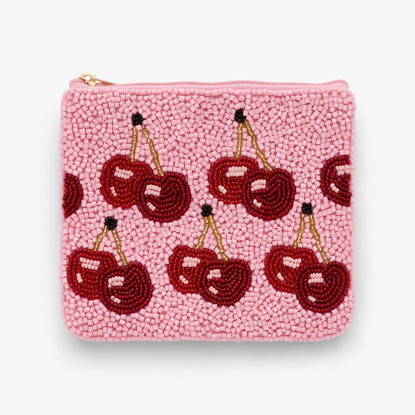 Sansira Jewelry - Geldbeutel/Etui mit Perlen • Kirschen - ROSA ECK
