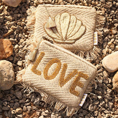 Sansira Jewelry - Geldbeutel/Etui mit Perlen • Sonne - ROSA ECK