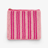 Sansira Jewelry - Geldbeutel/Etui mit Perlen • Streifen - ROSA ECK