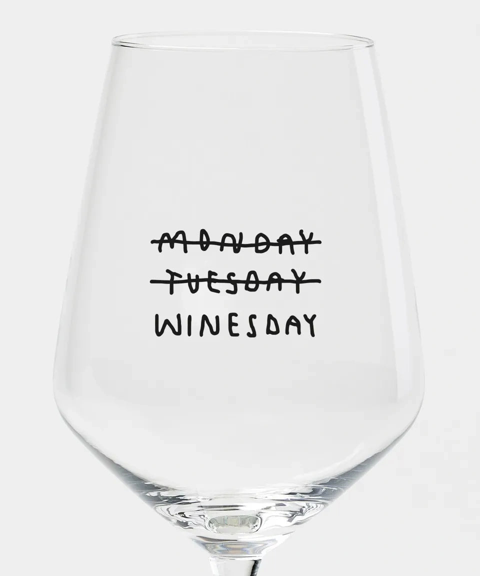 selekkt - MONDAY TUESDAY WINESDAY Weinglas - Trinkglas - ROSA ECK