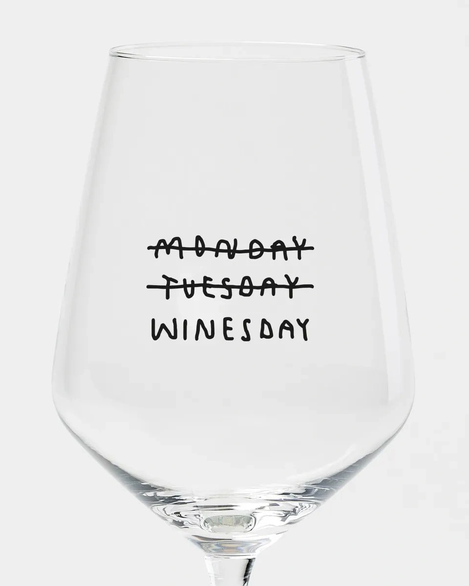 selekkt - MONDAY TUESDAY WINESDAY Weinglas - Trinkglas - ROSA ECK