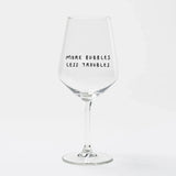 selekkt - MORE BUBBLES LESS TROUBLES Glas für Spritz - Trinkglas - ROSA ECK Concept Store