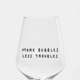 selekkt - MORE BUBBLES LESS TROUBLES Glas für Spritz - Trinkglas - ROSA ECK Concept Store