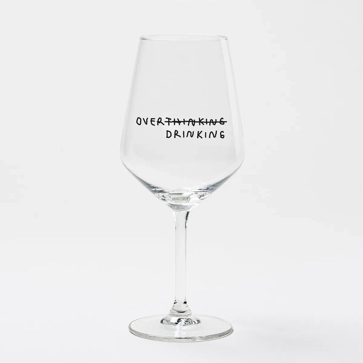 selekkt - OVER THINKING/DRINKING Weinglas - Trinkglas - ROSA ECK