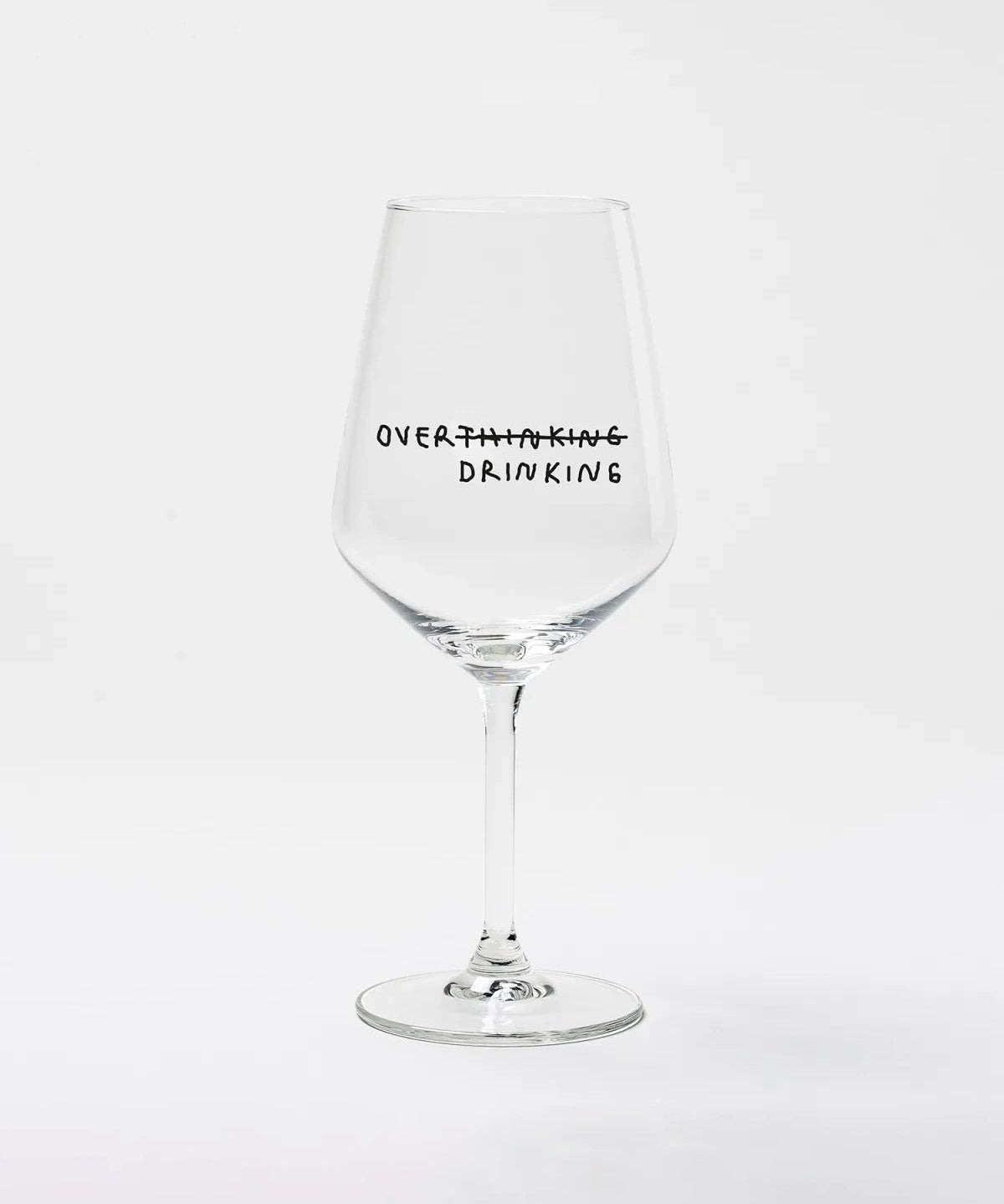 selekkt - OVER THINKING/DRINKING Weinglas - Trinkglas - ROSA ECK