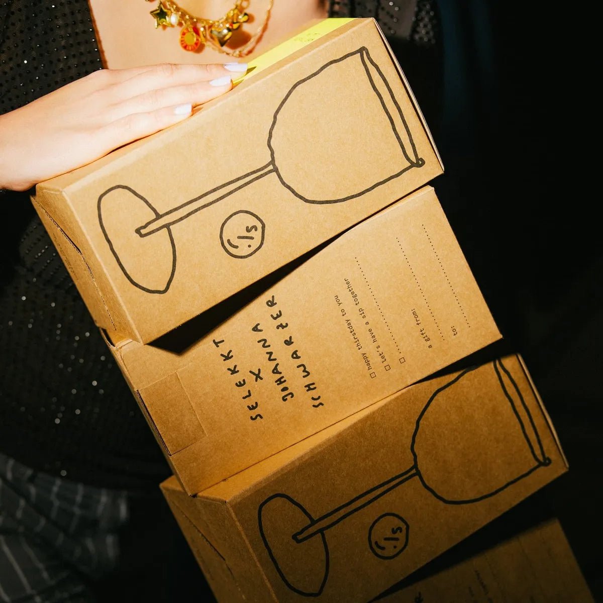 selekkt - Weinglas mit Spruch • Champagne Problems. Prosecco Budget. - ROSA ECK