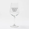 selekkt - Weinglas mit Spruch • Champagne Problems. Prosecco Budget. - ROSA ECK