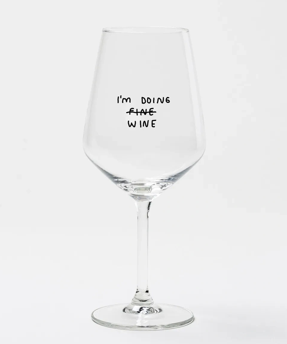 selekkt - Weinglas mit Spruch • I'm Doing Wine - ROSA ECK