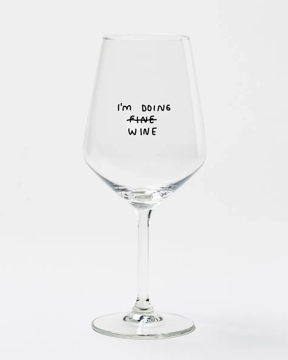 selekkt - Weinglas mit Spruch • I'm Doing Wine - ROSA ECK