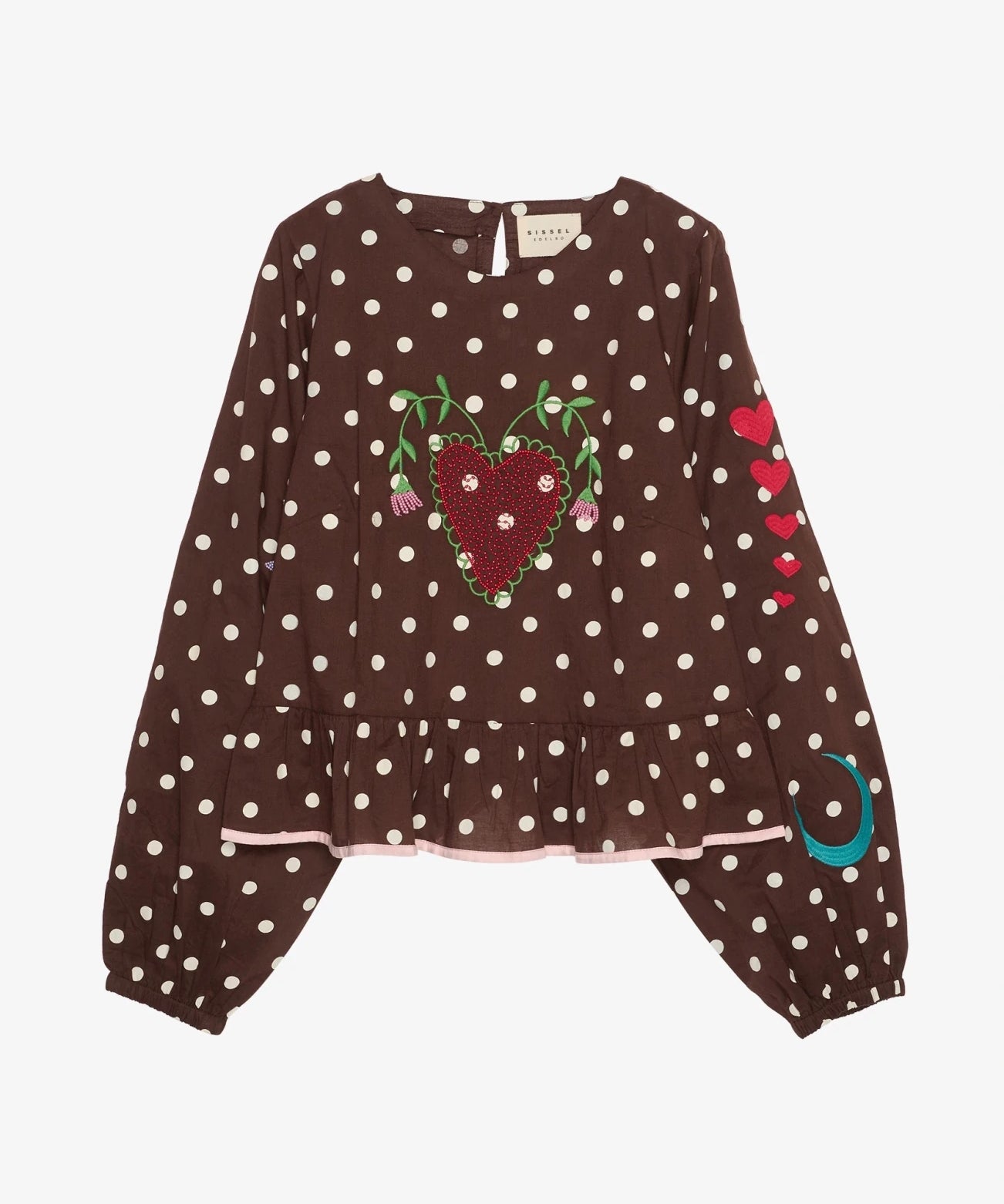 Sissel Edelbo - DIANA Top • Brown Dot - ROSA ECK