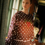 Sissel Edelbo - DIANA Top • Brown Dot - ROSA ECK