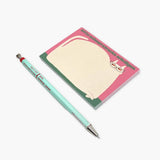 Slinga Illustration - BITTE SCHNURRSTRACKS ERLEDIGEN Notizblock (DIN A7) - ROSA ECK