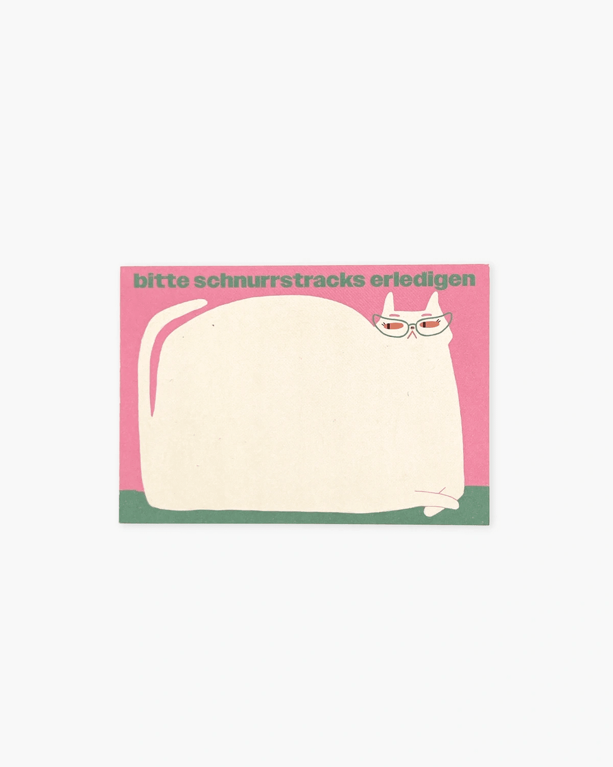 Slinga Illustration - BITTE SCHNURRSTRACKS ERLEDIGEN Notizblock (DIN A7) - ROSA ECK