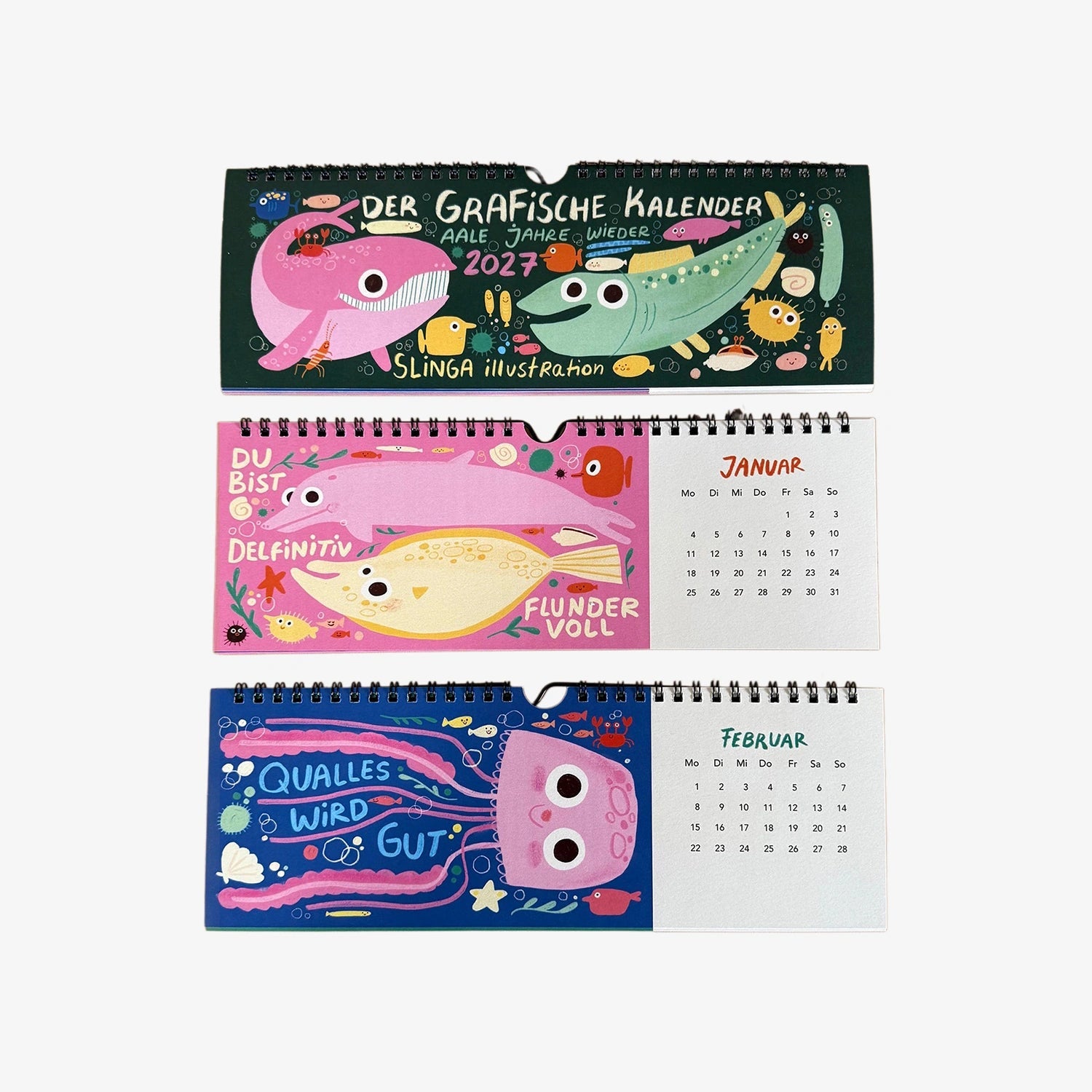 Slinga Illustration - Der GraFische Kalender (2027) - ROSA ECK