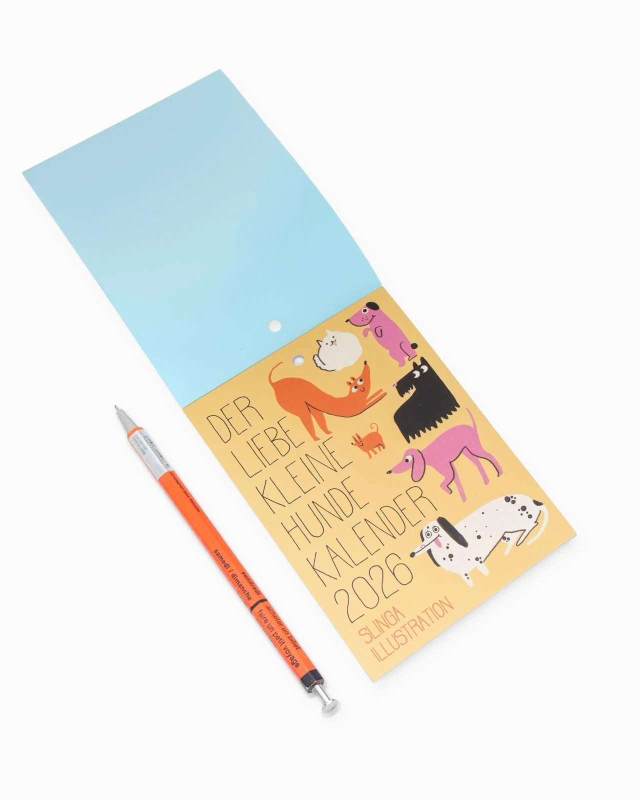 Slinga Illustration - Der Liebe Kleine Hunde Kalender (2026) - Kalender - ROSA ECK Concept Store