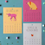 Slinga Illustration - Der Liebe Kleine Hunde Kalender (2026) - Kalender - ROSA ECK Concept Store