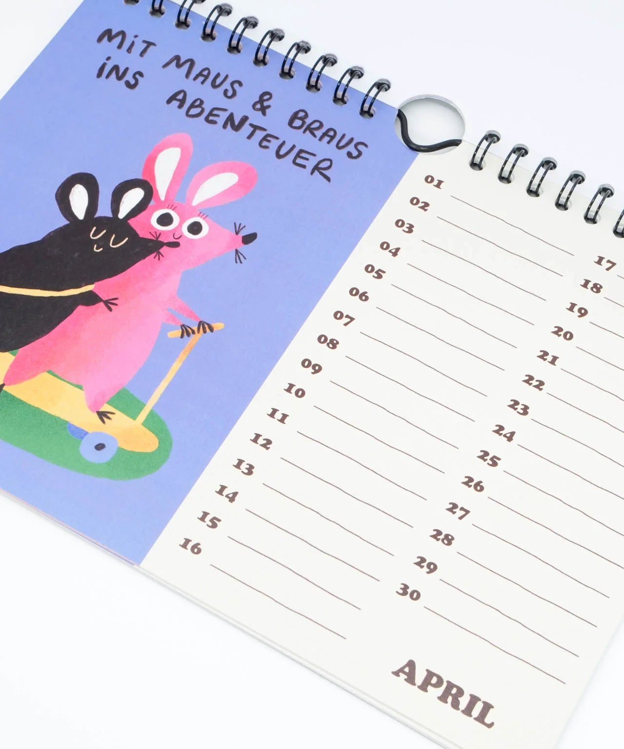 Slinga Illustration - Der Mausigste Kalender - Kalender - ROSA ECK Concept Store
