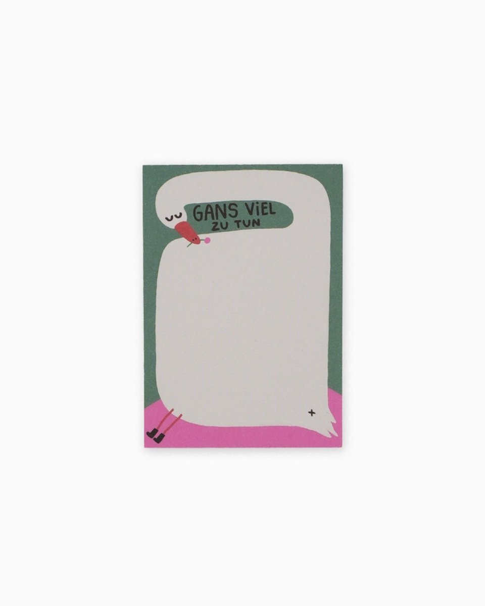 Slinga Illustration - GANS VIEL ZU TUN Notizblock - Notizblock - ROSA ECK Concept Store