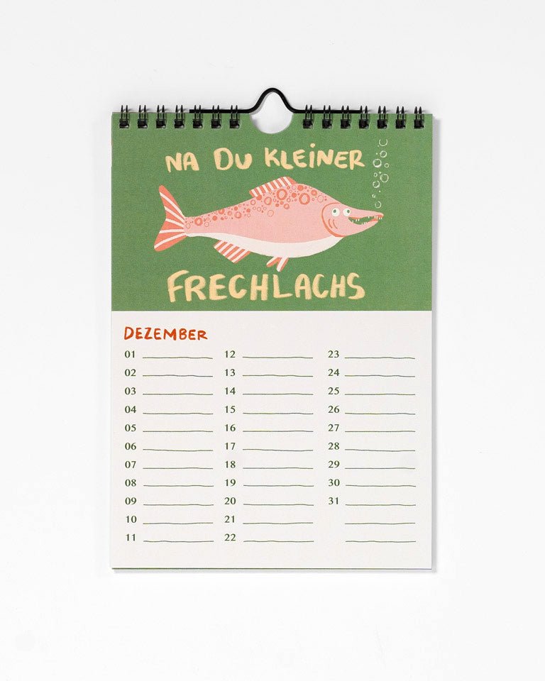 Slinga Illustration - GraFischer Geburtstagskalender für jedes Jahr - ROSA ECK - Fisch, Fische,