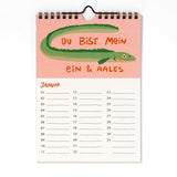 Slinga Illustration - GraFischer Geburtstagskalender für jedes Jahr - ROSA ECK - Fisch, Fische,