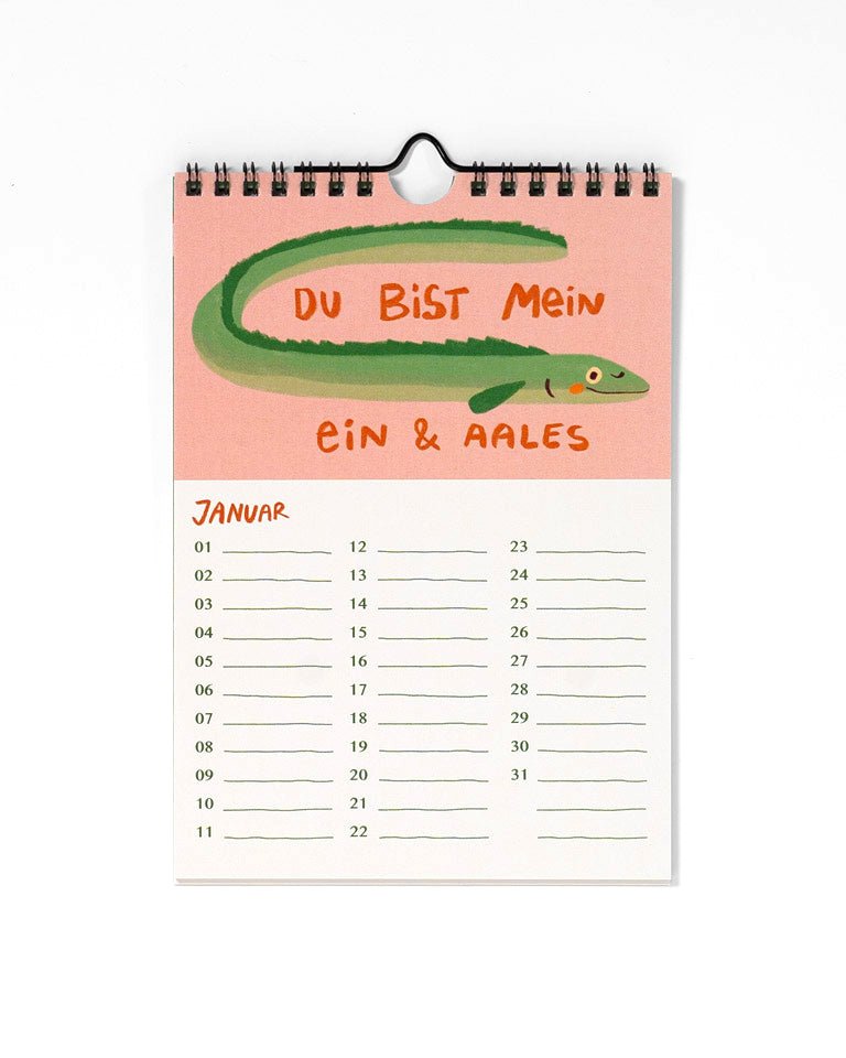 Slinga Illustration - GraFischer Geburtstagskalender für jedes Jahr - ROSA ECK - Fisch, Fische,