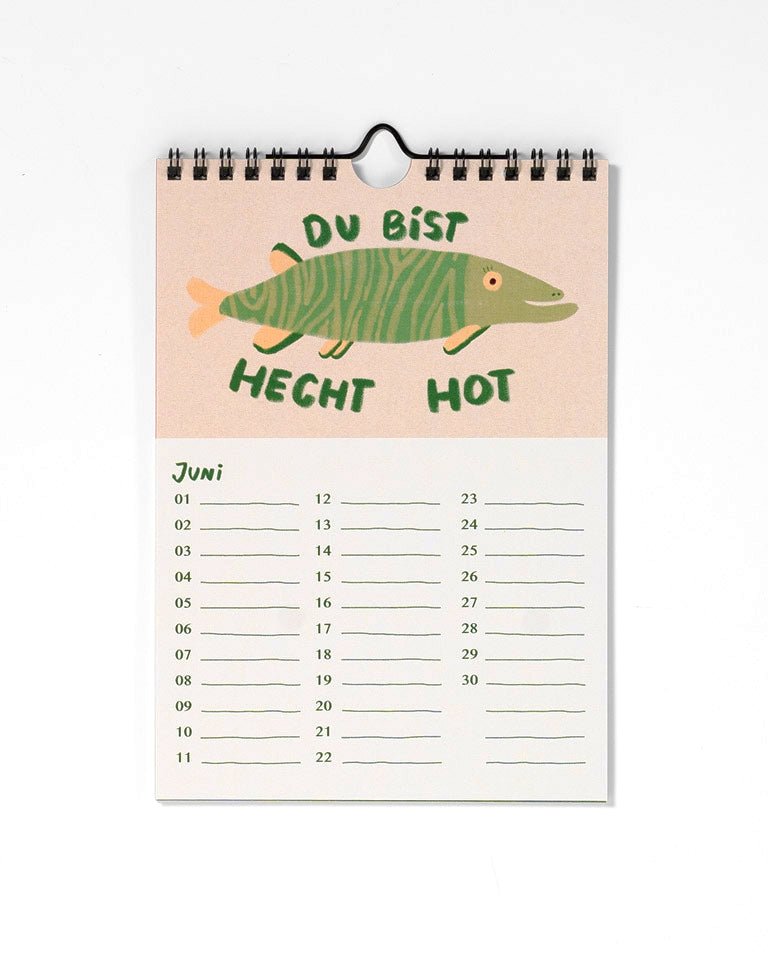 Slinga Illustration - GraFischer Geburtstagskalender für jedes Jahr - ROSA ECK - Fisch, Fische,