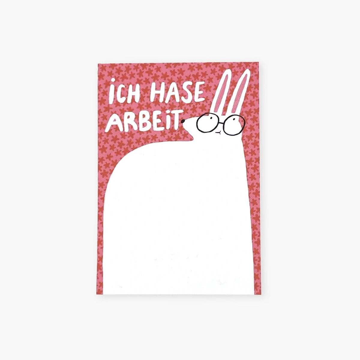 Slinga Illustration - ICH HASE ARBEIT Notizblock (DIN A7) - ROSA ECK